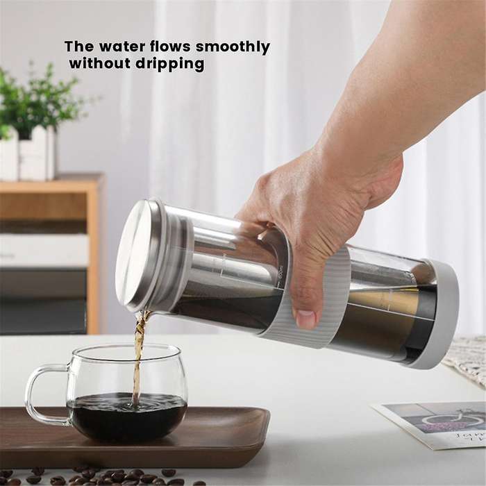 Portable Airtight Cold Brew Iced Coffee Maker Tea Infuser - 800Ml Cold Brew Coffee Kettle Brewing G