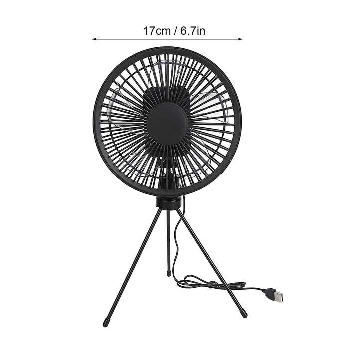 Portable Camping Fan with USB Solar Panel , for Tent, Outdoor, USB Desk Fan for Travel, Fishing, Ou
