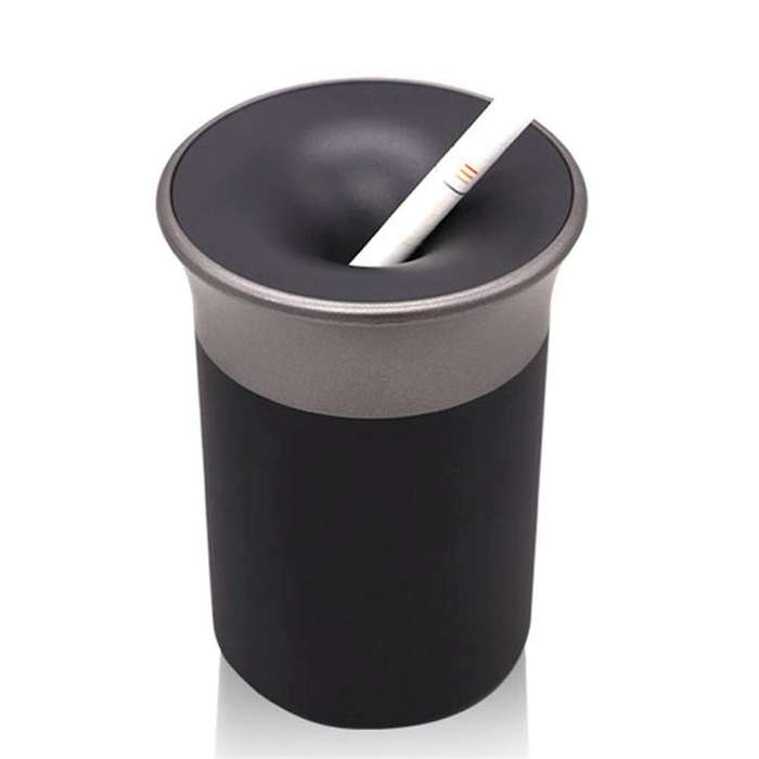 Portable Car Ash Tray Ashtray Storage Cup Desk Ashtray Holder Silver Black