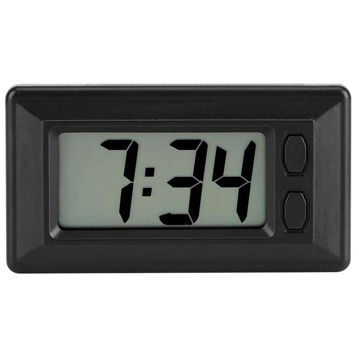 Portable Clock LCD Digital Table Car Dashboard Desk Electronic Clock Date Time Calendar Display Dash