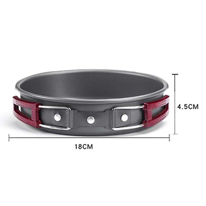 Portable Cooking Set Aluminum Alloy Outdoor Cookware Set Picnic Pot Frying Pan Bowl Spoon for Campin