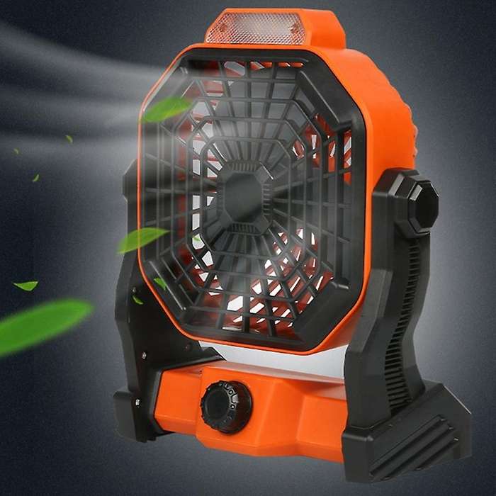 Portable Desk Fan with LED Light, Rechargeable USB Table Fan, Quiet Battery Operated Powered Fan for