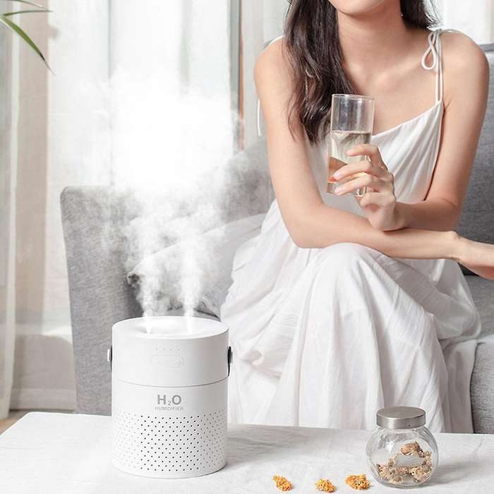 Portable Desk Humidifier Large Capacity Air Humidifier USB Rechargeable Wireless Ultrasonic Aroma Di