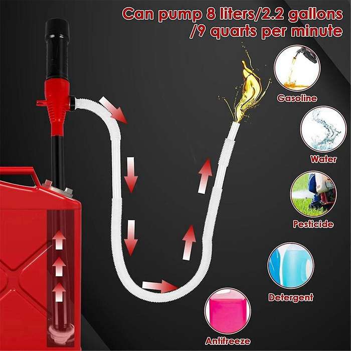 Portable Electric Suction Pump Upgrade Handheld Liquid Siphon Oil Water Fuel Battery Vehicle Powered