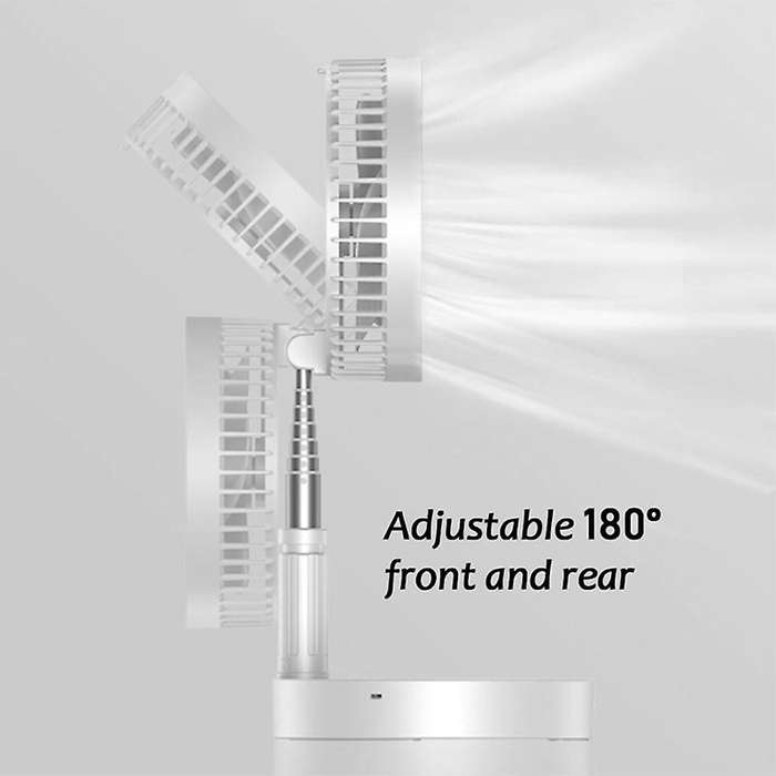 Portable Fan Mini Folding Telescopic USB Rechargeable Multifunctional Fan for Household Bedroom Offi