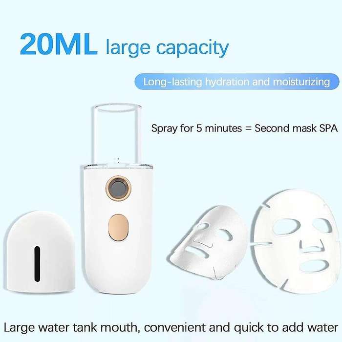 Portable Facial Steamer, Mini Usb Facial Humidifier, Nano Facial Sprayer, Face Steamer Mist Spray M