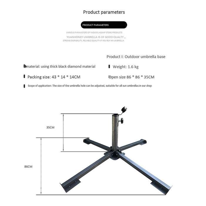 Portable Foldable Beach Stand Outdoor Sunshade Anchor Adjustable Patio Umbrella Base Holder