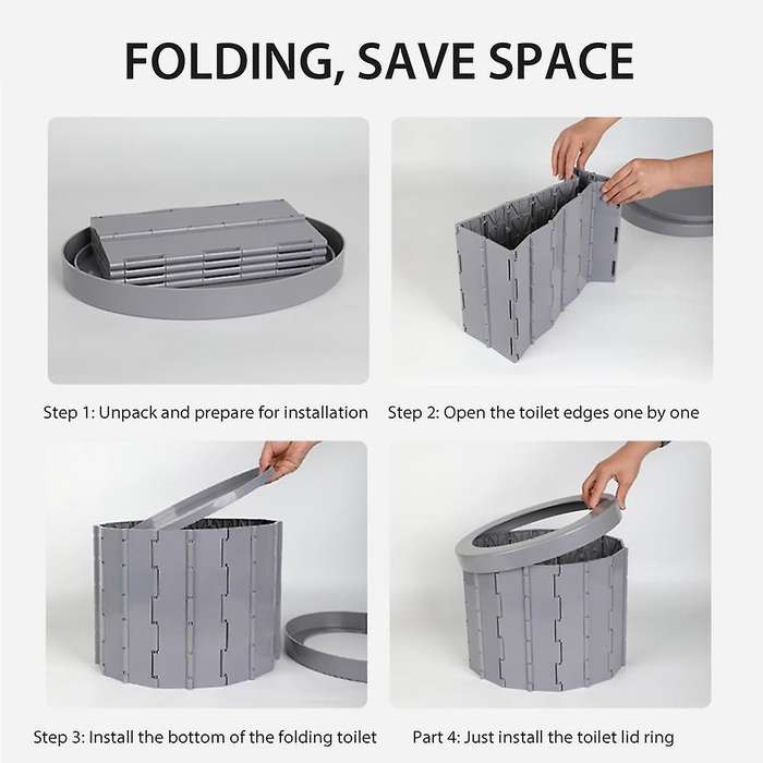 Portable Folding Commode Toilet Seat for Car Camping Hiking WC Plegable Waterproof Multifunctional O