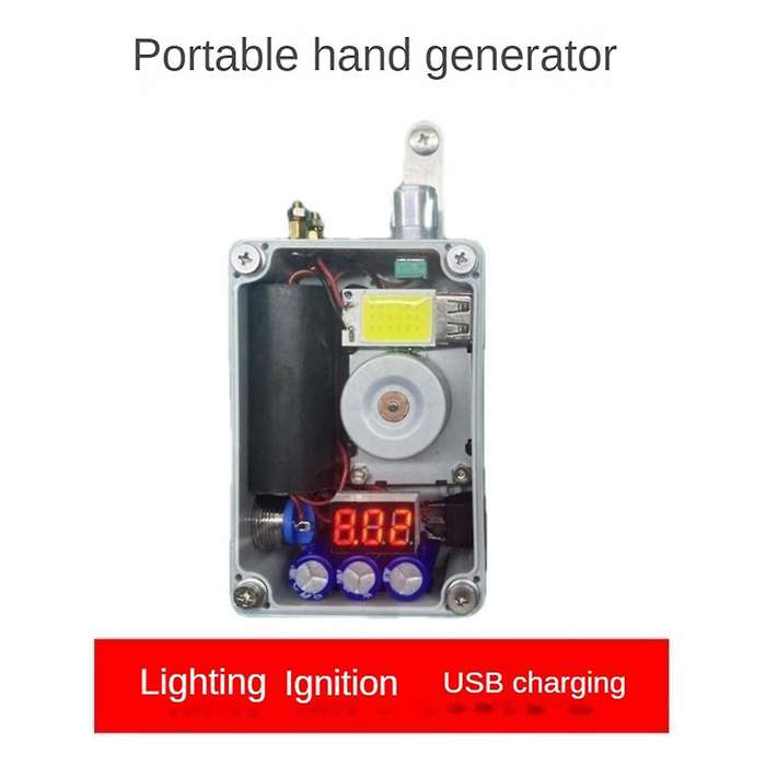 Portable Hand Generator Usb Charging Portable Acrylic Camping Equipment Outdoor Accessories Emergenc