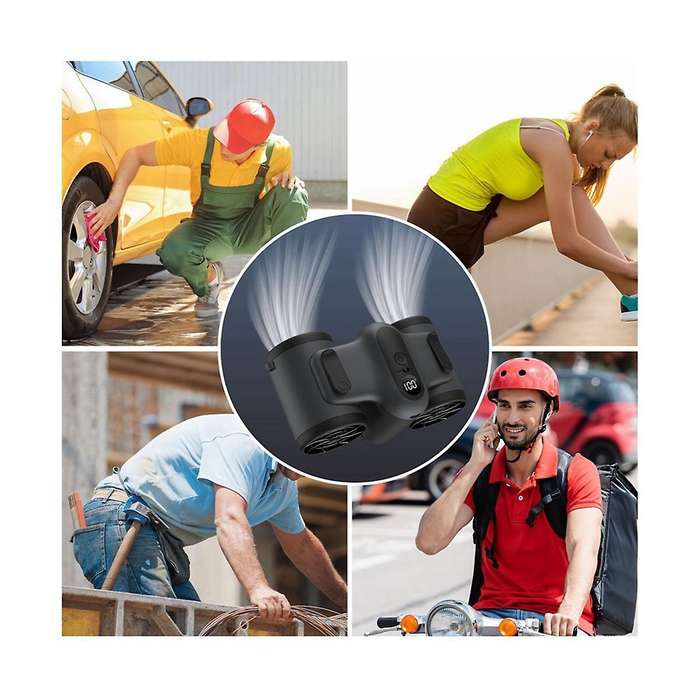 Portable Hanging Waist Fan with 10000mah Recharge Battery Ultra Quiet Wearable Electric Fan Handhel