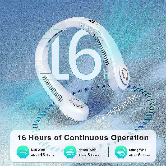 Portable Hanging Neck Air Conditioner Fan Semiconductor Cooling Neck Fan, 4000mah Wearable Air Condi
