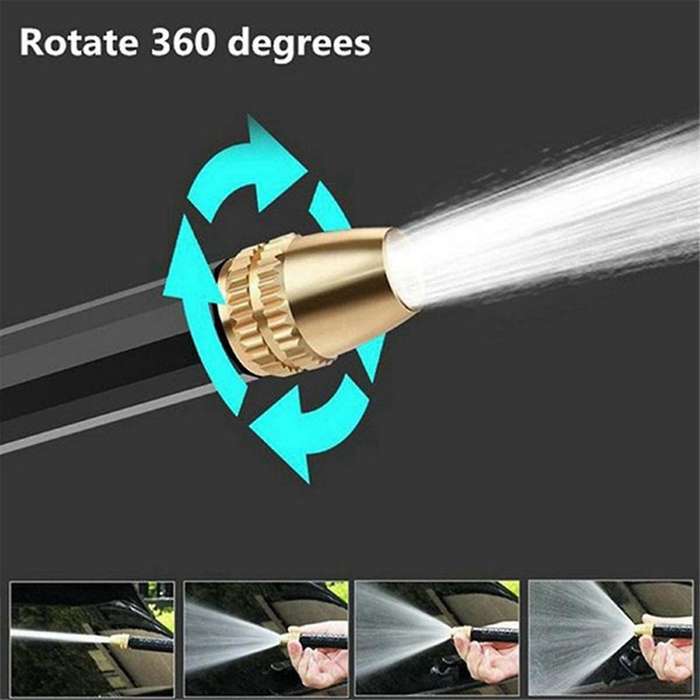 Portable High Pressure Water Cleaning Car Washing Machine Garden Watering Hose Nozzle Foam Thread Qu