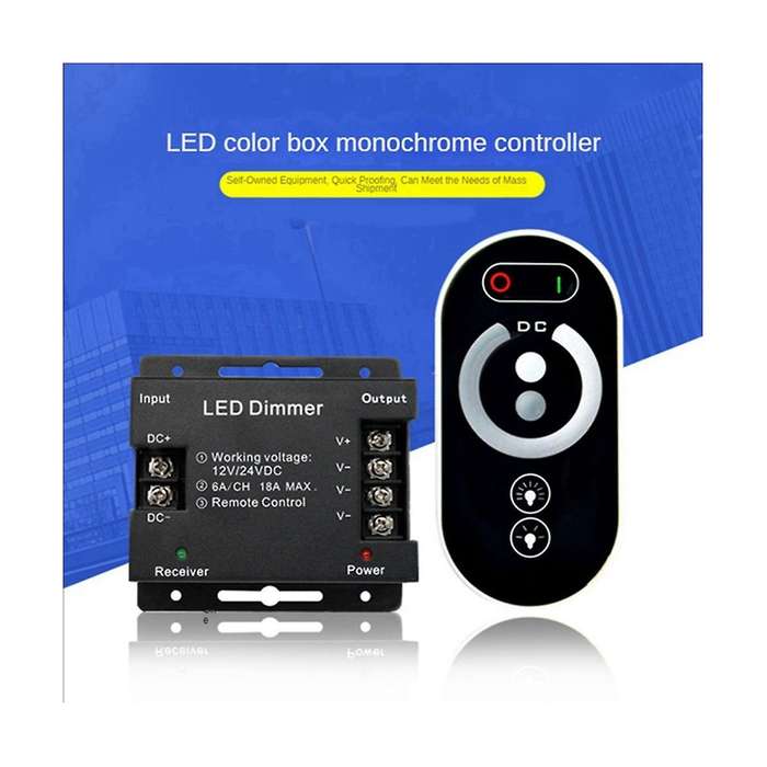 Portable Led Touch Dimming Controller 6 Keys Rf Wireless Remote Control Led Monochrome Strip Light