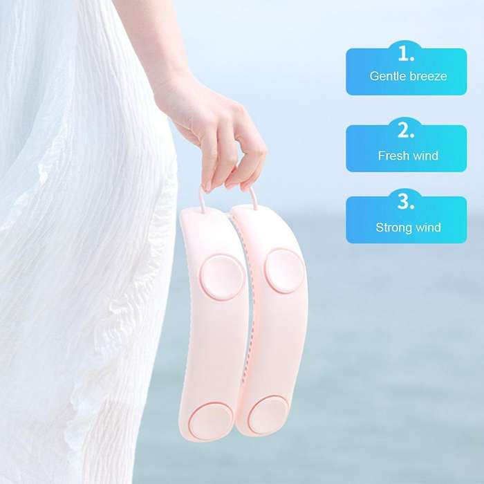 Portable Mini Hanging Neck Fan Bladeless USB Rechargeable Mute Sports Fans for Outdoor Ventilador 40