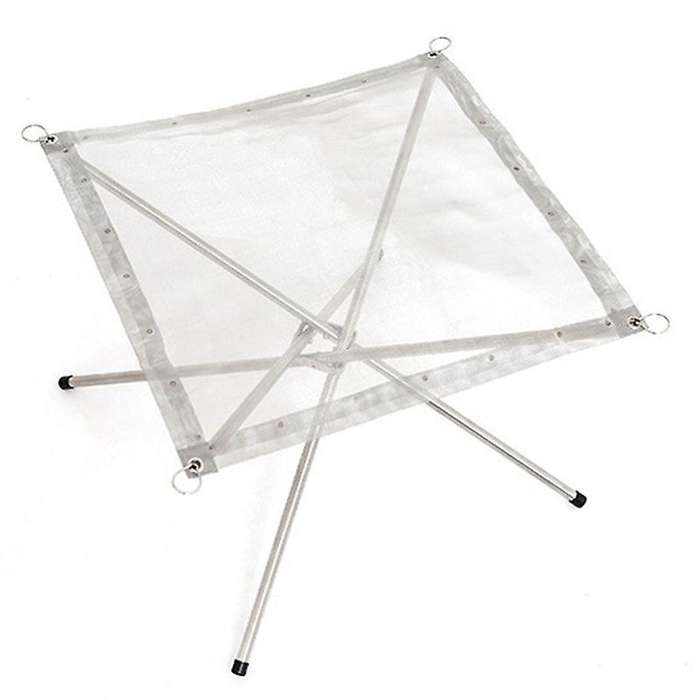 Portable Outdoor Bonfire Campfire Pit Camping Wood Stove Stand Frame Fire Rack Stainless Steel Folda