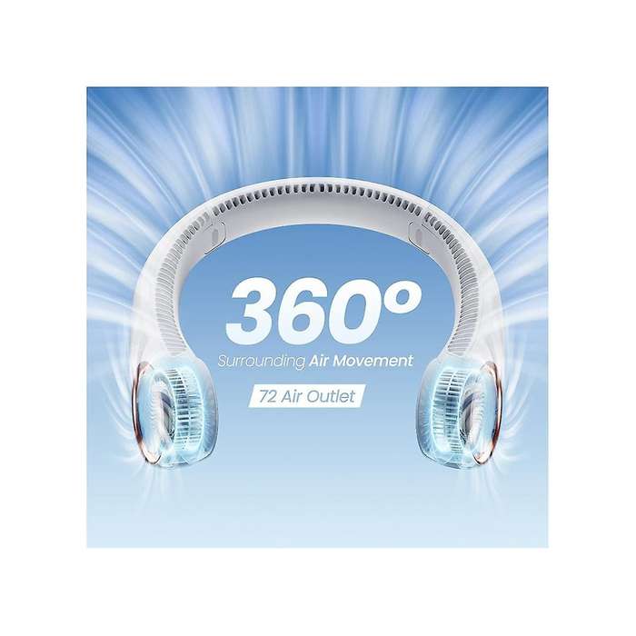 Portable Neck Fan, Rechargeable Portable Mini Fans, 3 Speeds Personal Cooling Fan, Wearable Neck Fa