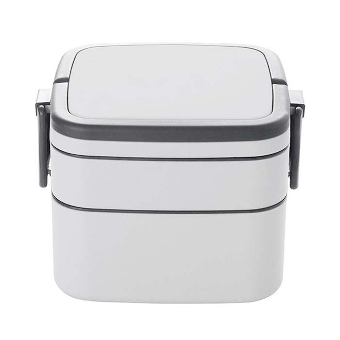 Portable Plastic Double-Layer Lunch Box Heating and Leak-Proof Multilayer Fitness Student Lunch Box