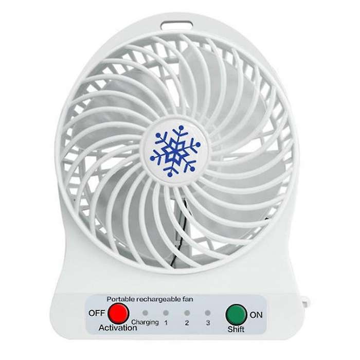 Portable Rechargeable Mini Fan Cooler Mini Desk Fan Usb Cooling Rechargeable Handheld Fans White