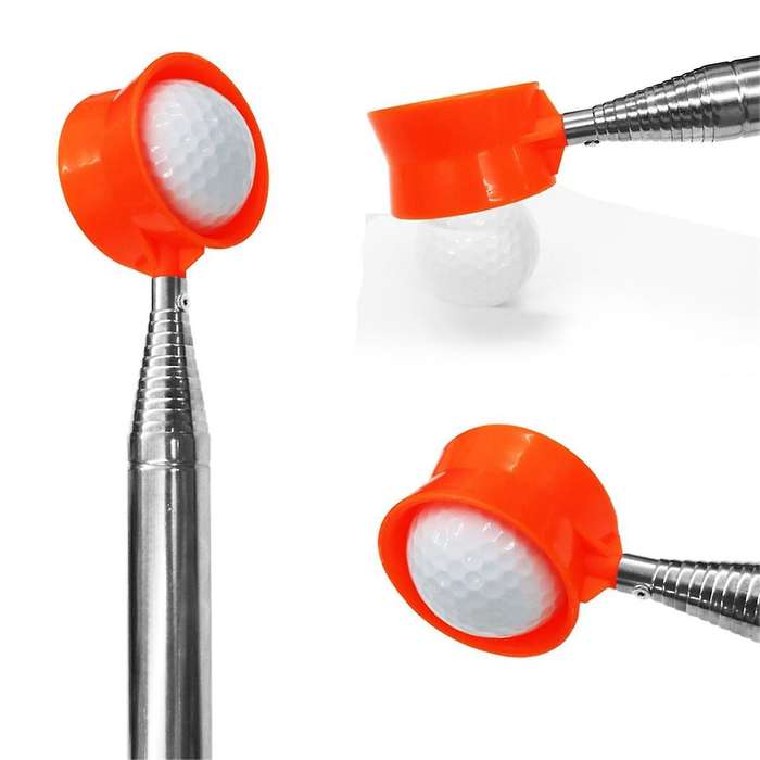 Portable Stainless Steel Non-Slip Handle Retractable Golf Ball Pick-Up Tool