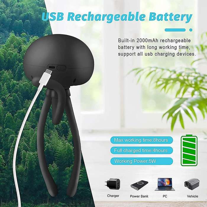 Portable Stroller Fan Bladeless Fan Mini Handheld Fan with Flexible Tripod Clip on Stroller Fan for