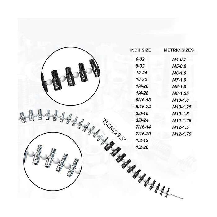 Portable Thread Tester Bolt Nut Screw Bolt Nut Screw Checking Checker 26 Male/female Size Gauge Meas