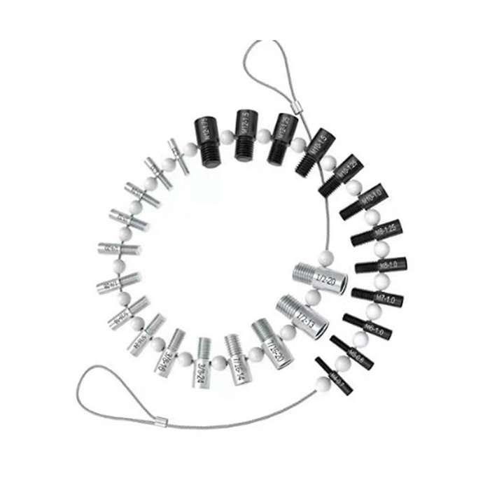 Portable Thread Tester Bolt Nut Screw Bolt Nut Screw Checking Checker 26 Male/female Size Gauge Meas
