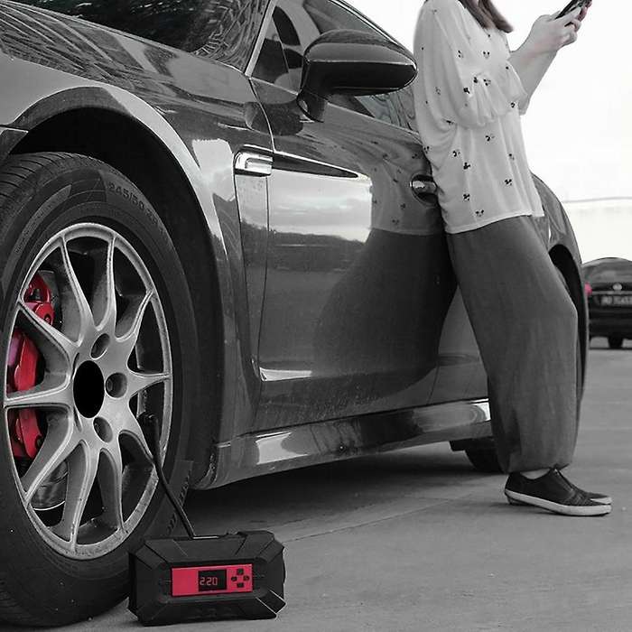Portable Tire Inflator Air Compressor 12V 150PSI Air Pump for Car with Flashlight Digital Car Tyre P