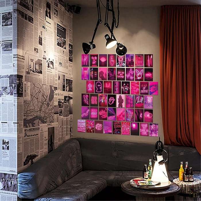Posters for Room Aesthetic Decor, Wall Collage Vintage Posters& Prints for Guys and Girls,50 Pcs 4x6
