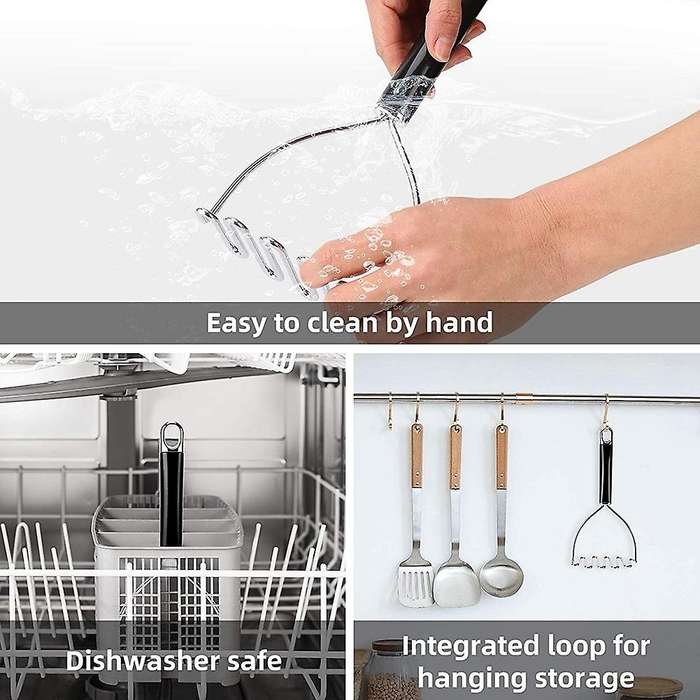 Potato Masher Stainless Steel, Mashed Potatoes Masher, Best Masher Kitchen Tool for Bean, Avocado(s
