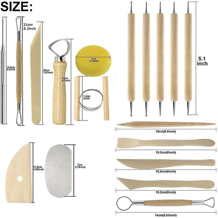 Pottery Sculpting Tools 32PCS Ceramic Clay Carving Tools Set for Beginners Expert Art Crafts Kid's P