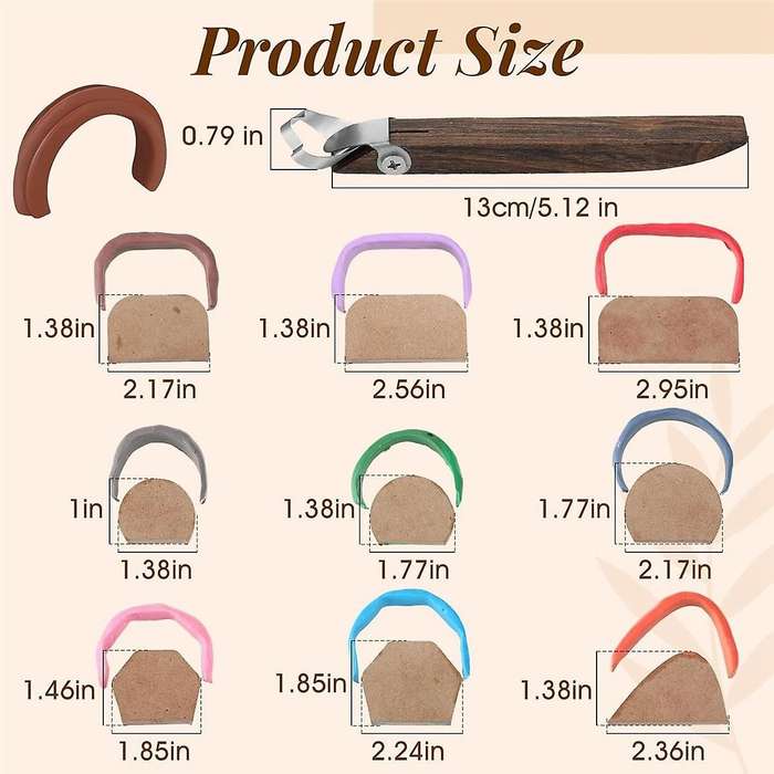 Pottery Handle Making Tool with 9 Pcs Mug Handle Mold Adjustable Clay Pottery Tools Ceramic Tools Po