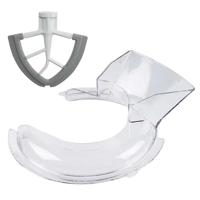 Pouring Shield for 4.5 and 5 Quart Tilt-head Stand Mixers and Flex Edge Beater for Tilt-head 4.5-5qt