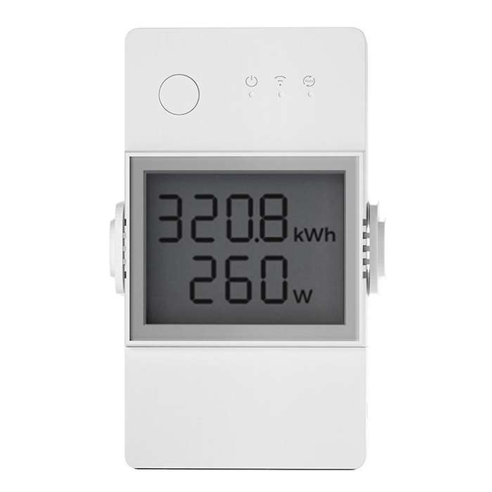 POW Elite 16A Wifi Meter Switch Voltage, Current, Power Consumption LCD Display Wireless Remote Cont
