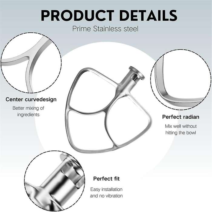 Pouring Shield for 4.5-5QT Mixer Bowl and Mixing Paddle for Mixer Attachments