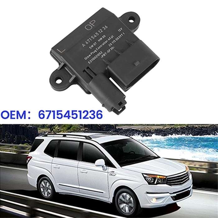Preheating Relay Glow Plug Unit 6715450236, 6715451136, 6715451236 for Stavic 2.2 Rodius Korando 2.0