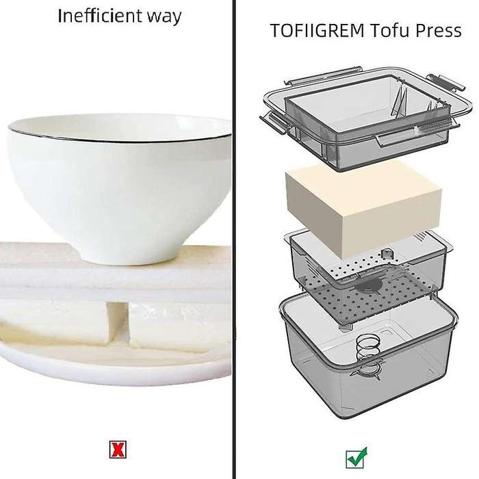Press Drainer 3-Layer Press Built-in Drainage Water Removing Tool Dishwasher Safe Kitchen Cooking T