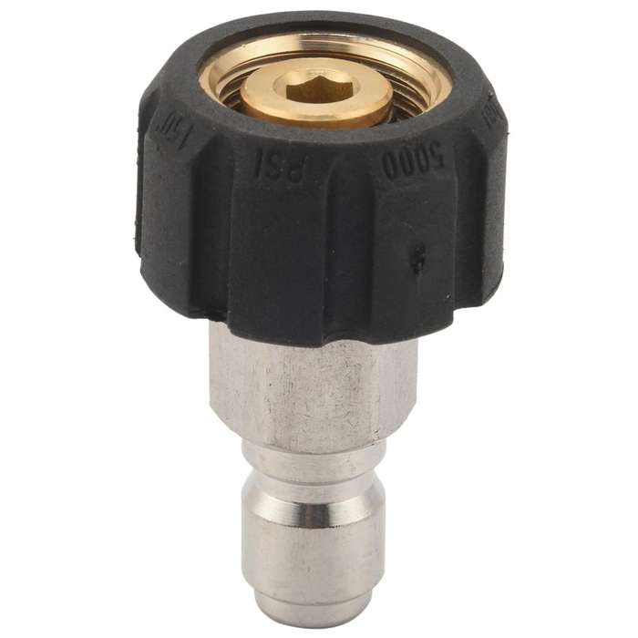 Pressure Washer Adapter Set, Quick Connect Kit, Metric M22 15Mm Female Swivel to M22 Male Fitting, 5
