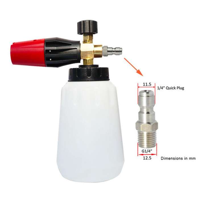 Pressure Washer Snow Foam Nozzle Adjustable Foam Cannon Generator Car Clean Soap Foam Wash for Inter