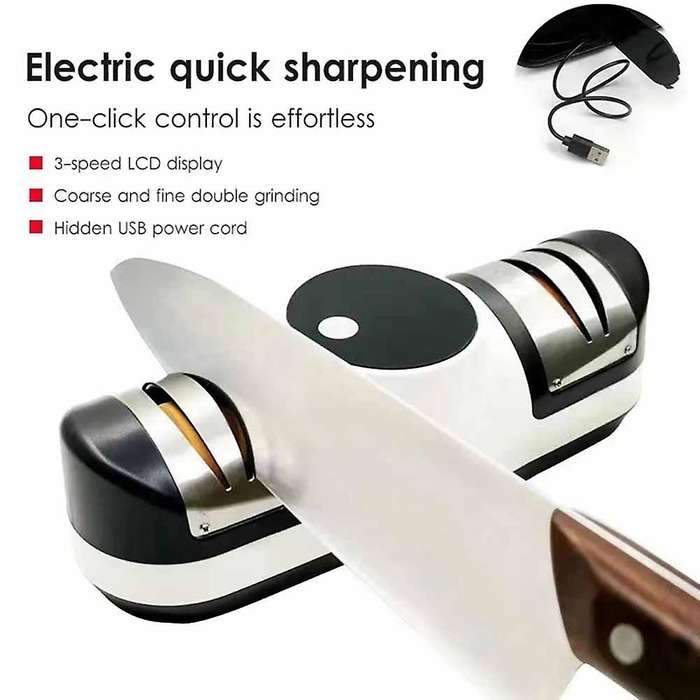 Professional Electric Knife Sharpener USB Charging Household Sharpener Knife Blade Sharpener Kitchen