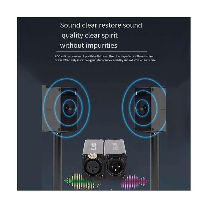 Professional Mono Common Ground Audio Isolator Acoustic Noise Filtering to Eliminate Current Sound B