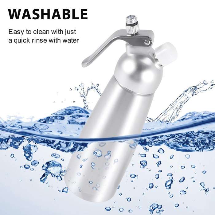 Professional Whipped Cream Dispenser Stainless Steel 500ML Capacity Canister Homemade Whipped Cream