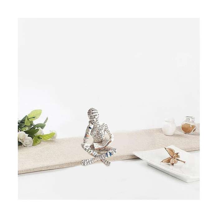 Pulp Reading Figurine Resin, Statue Sculpture Modern Decoration On Shelf for Living Room Office Bed