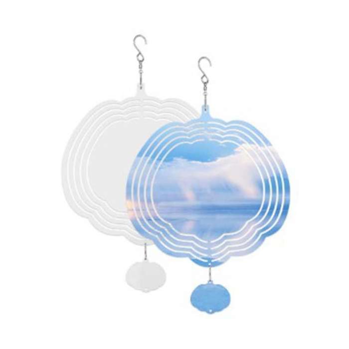 Pumpkin Shape Dimensional Rotating Wind Chime Garden Decoration Sublimation Blank Double-sided Diy