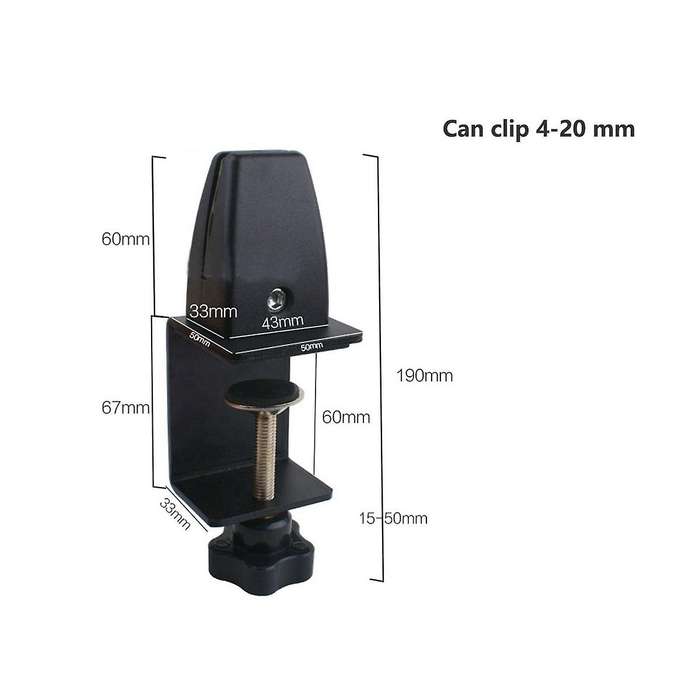Punch-free Aluminum Alloy Screen Clip Desktop Glass Fixed Clip Wooden Board Clip Desk Partition Cli