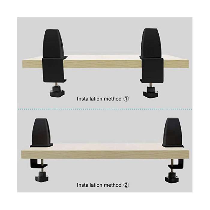 Punch-free Aluminum Alloy Screen Clip Desktop Glass Fixed Clip Wooden Board Clip Desk Partition Cli