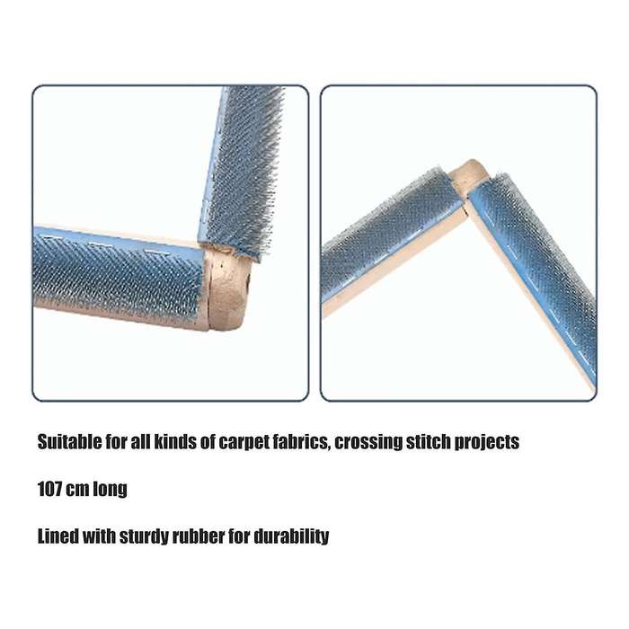 Punch Needle Frame,39.4 Inch Gripper Strip Rug Fabric Hooking Gripper Frame Square Tufting Frame for