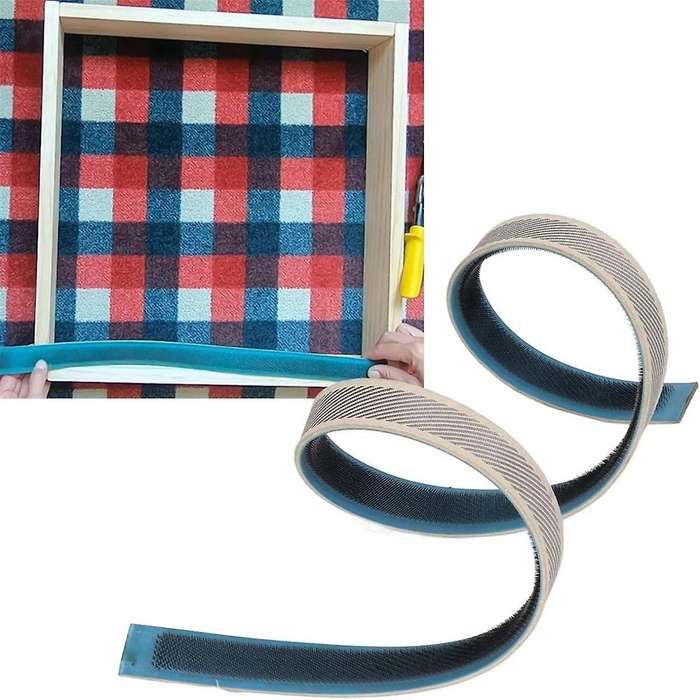 Punch Needle Frame,39.4 Inch Gripper Strip Rug Fabric Hooking Gripper Frame Square Tufting Frame for