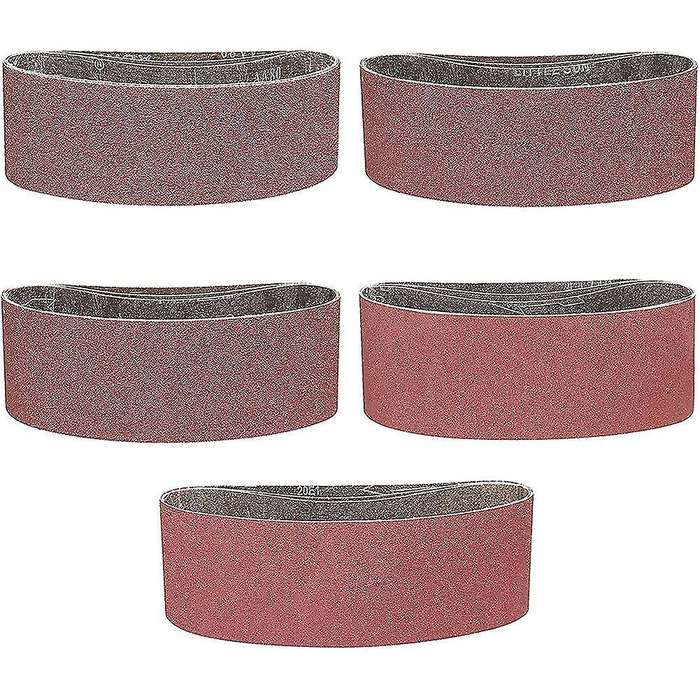 75x533mm 15 Pcs- 80/120/150/240/400 Grit Alumina Sanding Belt