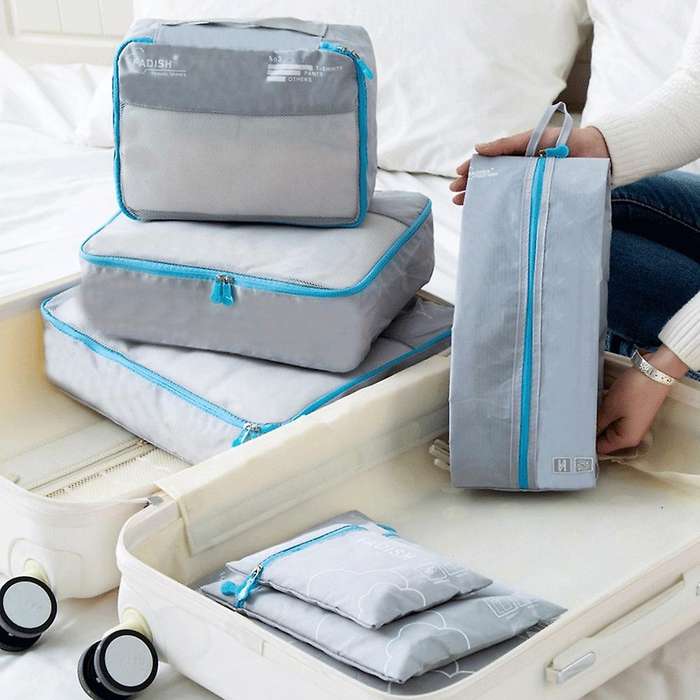 7 Pcs Travel Organizer Storage Bags Suitcase Portable Packing Set , 3