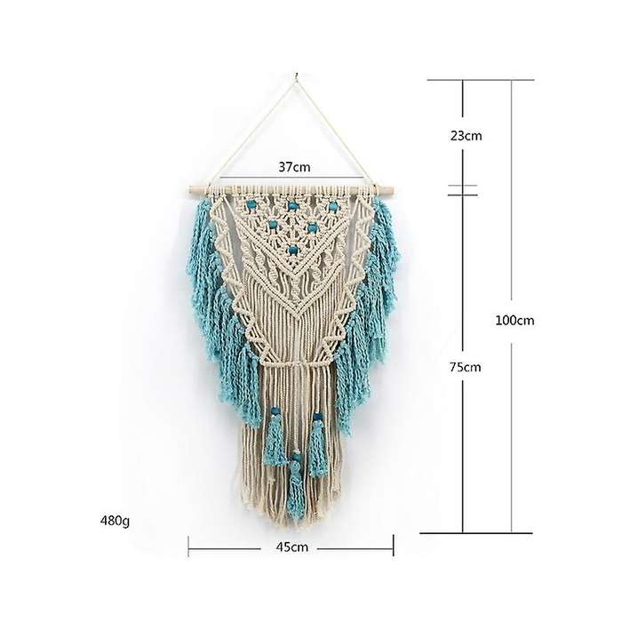 Wall Hanging Curtain Hand Woven Tapestry for Bedroom 45 X 75cm